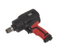 Aria Avvitatore 1.9cmSq Guida Compatto Doppio Martello SA6004 Sealey Nuovo