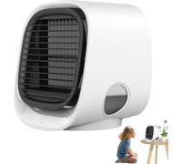 Aria condizionata Oribreeze,Condizionatore d'aria portatile,mini portable cooler,istantaneo con impostazioni a 3 velocità,Portable Air Cooler With Water Cooled Office,For Home Office-White