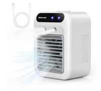 Aria condizionata portatile, Condizionatore mobile silenzioso, Raffreddatore d'aria da 500 ml, Raffreddatore d'aria, 2 velocità, 2 modalità di nebulizzazione, mini condizionatore adatto per il letto