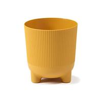 Aria JUMPER - Vaso da fiori per piante aromatiche, nuova stagione 2022, secchio da giardino per balcone | design unico della superficie Origina Kids Room | impress? (Ø 18 cm, senape)