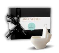 ARIA NOBILE Candela Scultura WC Design Pop Art Lignum Supreme - Cera di Soia Profumata alla Menta - Regalo Divertente e Lussuoso per Arredo Bagno e Casa - Decorazione Ironica Moderno