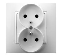 ARIA presa doppia con/u bianco GP-2UZ/00