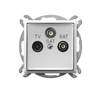 ARIA RTV-SAT femmina con due uscite SAT bianco GPA-U2S/m/00