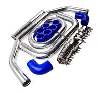 Aria Tubo Aspirazione Kit Tubi Turbo Intercooler In Alluminio Universale Da 2,5 Pollici E 64 Mm + Silicone + Morsetto Per BMW 325d E90 E91 E92 E93