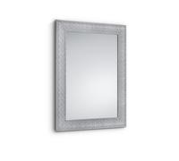 ARIANE SPECCHIO DA PARETE CON CORNICE LAVORATA CON GANCI X INSTALLAZIONE ORIZZONTALE E VERTICALE CROMO H.70CM