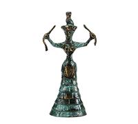 Arianna Minoan Serpente Serpente Dea Museo Replica Cnosso Fatto A Mano Bronzo 7.4 Pollici