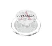 Arianna Pink Monogram Lettera A Girls in Personalizzare PopSockets PopGrip per MagSafe