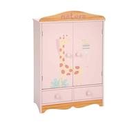 ARIAS - Armadio in legno della collezione Nature. Include un set di cinque grucce e due cassetti. Dimensioni: 40 x 20,50 x 61 cm. Giocattolo Bambini +3 anni (ARI21581)