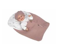 ARIAS - Bambola Elegance 33 cm BABYTO con corpo in vinile. Abito in tonalità rosa e bianco, e con Nana a Gioco. Include ciuccio e nana. Giocattolo Bambini Tutte Le Età (ARI60872)