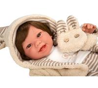 ARIAS -Bambola Elegance 45 cm ZOE Abito in tonalità beige e bianco. Il suo peso è così reale che sembra un bambino vero. Include ciuccio e sciarpa. Giocattolo Bambini Tutte Le Età (ARI65392)
