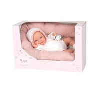 ARIAS - Bambola Elegance Babyto 35 cm, Vestito in Rosa, Bianco e Fiori. Peso di Un Bambino Reale. Include Ciuccio e Cuscino. Giocattolo Bambini Tutte Le età (ARI60870)