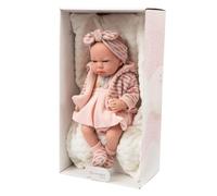 Arias Bambola reborn in vinile 60292 Bebè 40 cm con cuscino rosa