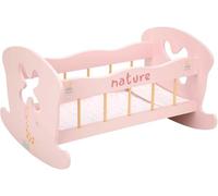 ARIAS - Letto a dondolo in legno della collezione Nature. Include un cuscino e un copriletto coordinato. Dimensioni: 50 x 39,5 x 29,5 cm. Giocattolo Bambini +3 anni (ARI21583)