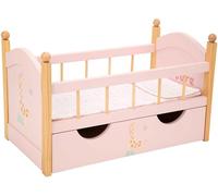 ARIAS - Letto in legno con cassetto della collezione Nature. Include un cuscino e un copriletto coordinato. Dimensioni: 52,5 x 29,50 x 32 cm. Giocattolo Bambini +3 anni (ARI21584)