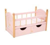 ARIAS - Letto in legno con cassetto della collezione Nature. Include un cuscino e un copriletto coordinato. Dimensioni: 52,5 x 29,50 x 32 cm. Giocattolo Bambini +3 anni (ARI21584)