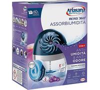Ariasana Aero 360° kit assorbiumidità, deumidificatore ricaricabile non elettrico, assorbi umidità contro condensa e muffa, 1 dispositivo e 1 ricarica Tab lavanda da 450g
