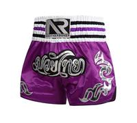 ARIASS Pantaloncini MMA Muay Thai for Allenamento Kick Boxing, Pantaloncini da Boxe con Coulisse for Bodybuilding, Combattimento in Gabbia, BJJ (Color : Purple, Size : Large)