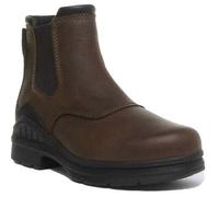 Ariat Barnyard Doppio Donna Pelle Stivali Caviglia IN Marrone Taglia UK 3 - 8
