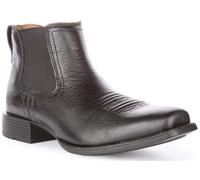 ARIAT Booker Ultra Punta Quadrata Corti Western Stivali Marrone Uomo UK 6 - 12