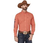 ARIAT Camicia classica Pro Team Percey a maniche lunghe da uomo, Granatina, M