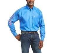 Ariat - Camicia da Uomo con Logo Ariat, vestibilità Classica, Colore: Nero, M