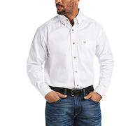 Ariat - Camicia da Uomo in Twill Tinta Unita - Bianco - XL Alti