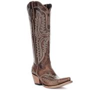 Ariat Casanova Donna a Punta Al Ginocchio Cowboy Stivale IN Rosso Scuro EU 36-42