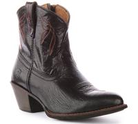 ARIAT Darlin Western Pieno Fiore Pelle Corto Cowboy Stivale Nero Donna UK 3 - 8