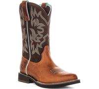 Ariat Delilah Rotondo Punta Corto Cowboy da Infilare Stivali IN Marrone EU 36-42
