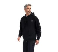 ARIAT Felpa con Cappuccio Logo Maglia di Tuta, Nero, L Alto Uomo
