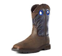 ARIAT Groundwork - Stivali da lavoro impermeabili con punta in acciaio, unisex, da bambino, Marrone scuro/Dopo il tramonto, 48.5 EU