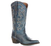 Ariat Heritage Elasticizzato Western IN Pelle Donna Stivale Verde Blu UK 3 - 9