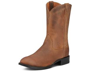 Ariat Heritage Roper Uomo Marrone Pelle Stivali cowboy uovo EU 43