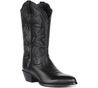 Ariat Stivale Heritage Western Donna Punta rotonda in pelle Nero - UK 3