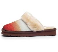 ARIAT Jackie - Pantofole da donna con punta quadrata, in vera pelle scamosciata, per interni ed esterni, con colletto in peluche, Tramonto, 42.5 EU