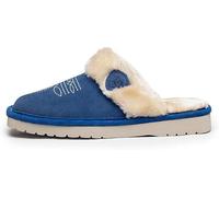 ARIAT Jackie - Pantofole da donna con punta quadrata, in vera pelle scamosciata, per interni ed esterni, con colletto in peluche, Denim, 38.5 EU