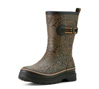 Ariat Kelmarsh Medio Suola Gomma Chelsea Donna Stivali IN Leopardo UK 3 - 8