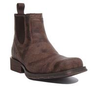 ARIAT Medio Città Ramblr Uomo Invecchiato Look Chelsea Stivali IN Beige UK 6 -