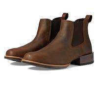 Ariat Men's Booker Ultra Round Toe Western Boot, Distressed Brown, 12 Wide