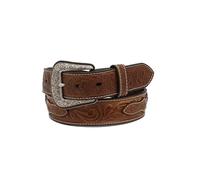 Ariat Men's Brown Tooled Cross Belt (Size 36)