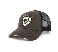 ARIAT Men's Distressed Oil Black Mesh, Brown, One Size