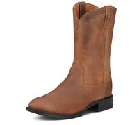 Ariat Men's Heritage Roper Western Cowboy Boot, Distressed Brown, 9.5 D US
