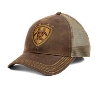 Ariat Men's Oilskin Mesh Hat, Brown, One Size