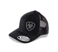 Ariat Men's Solid Black Corner Logo, One Size