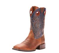 Ariat Men's Sport SIDEBET Western Boot, Distressed Brown, 11.5 D US