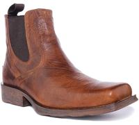 ARIAT Midtown Rambler Uomo Punta Quadrata Chelsea Stivali IN Brown Taglia UK 7 -