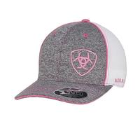 Ariat Offset Shield Mesh cap Grigio | Snapback Flexfit 110, chiusura regolabile, corona strutturata, adatto per abbigliamento casual western