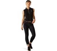 ARIAT Prix 3.0 - Polo da Donna, Senza Maniche, Colore: Nero, Nero, S
