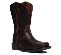 ARIAT Rambler Stile Western Pelle Stivali Uomo IN Marrone EU 41-46