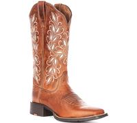Ariat Rotondo Up Agrifoglio Largo Quadrato da Infilare Stivali IN Marrone Beige